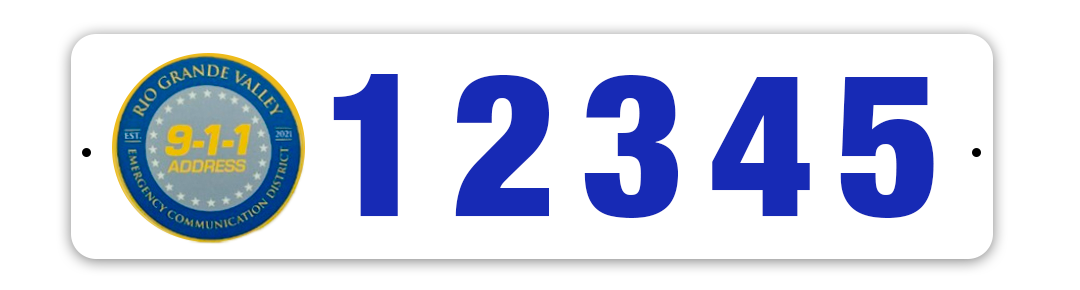 RGV 9-1-1 Address Plate